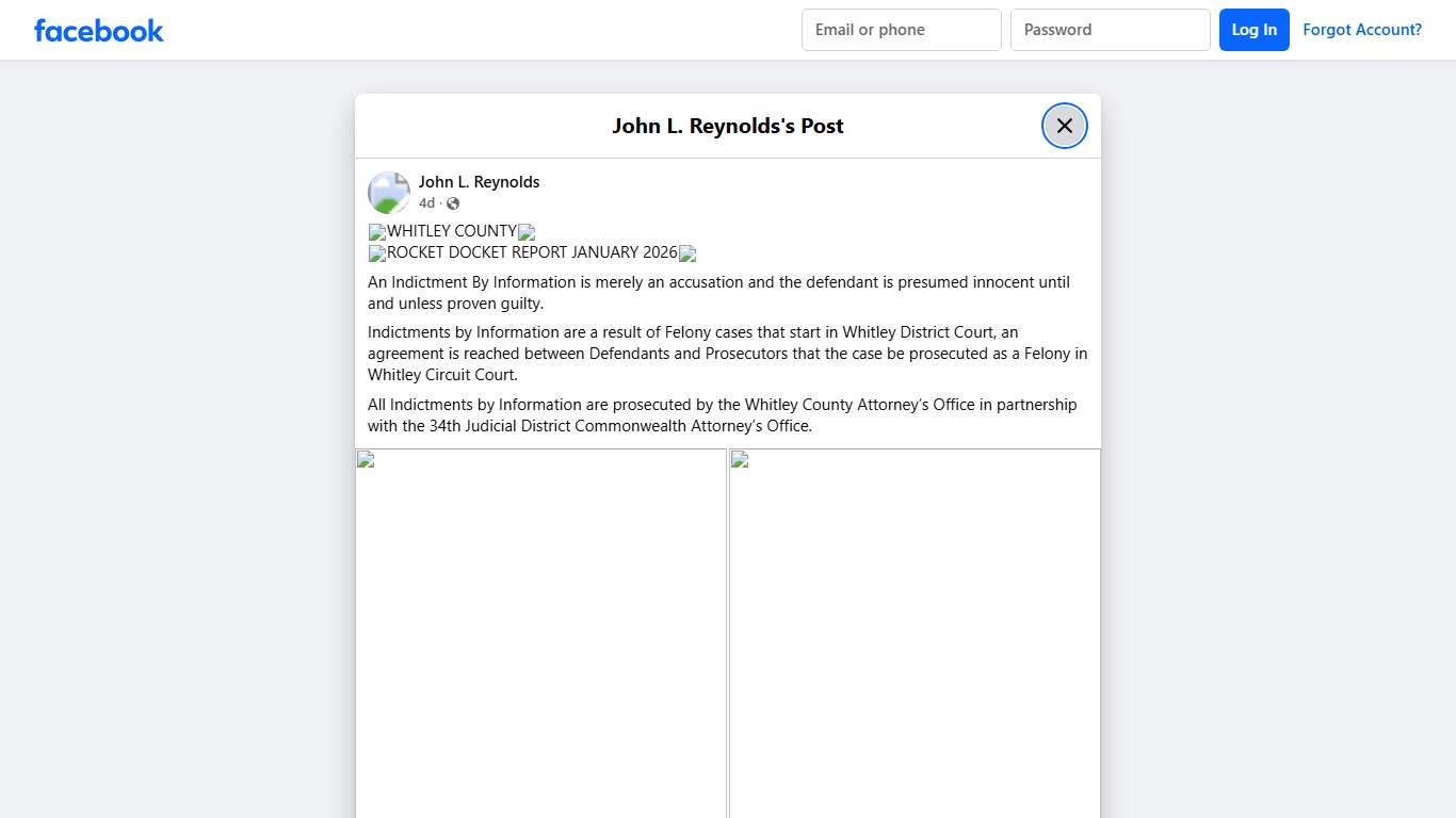 ⭐️WHITLEY COUNTY⭐️ 🚀ROCKET DOCKET... - John L. Reynolds Facebook